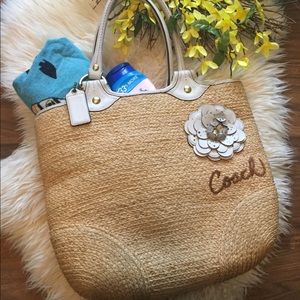 Coach spring or summer tote bag